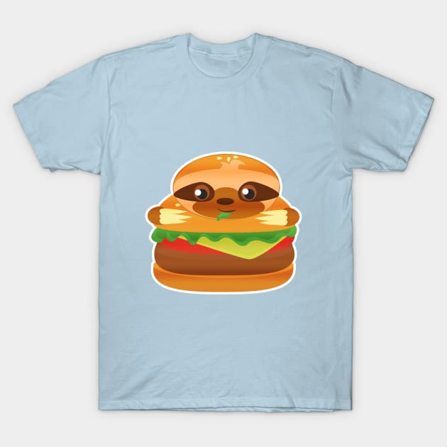 Sloth Burger T-Shirt by vixfx